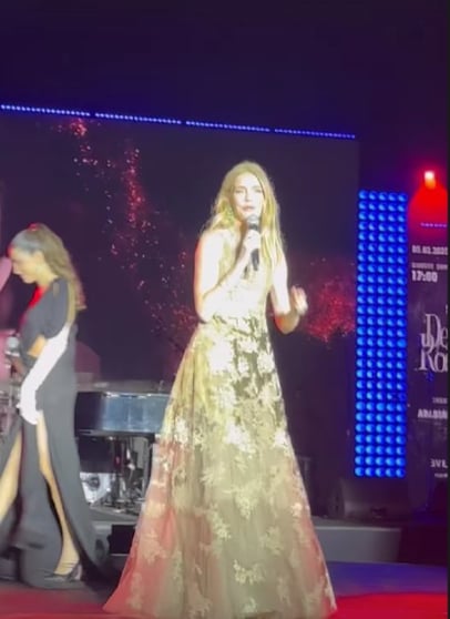 Наталья Водянова на сцене
